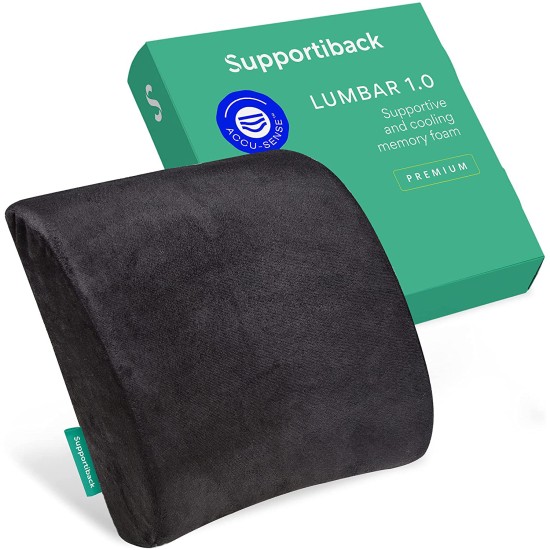 Opěrka bederní páteře Supportiback, podpůrný polštář z paměťové pěny 33 x 9 x 31 cm Opěrka bederní páteře Supportiback, podpůrný polštář z paměťové pěny 33 x 9 x 31 cm