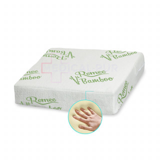 Ortopedický podsedák Memory Bamboo  10 x 45 x 45 cm, paměťová pěna, snímatelný pratelný potah se zipem