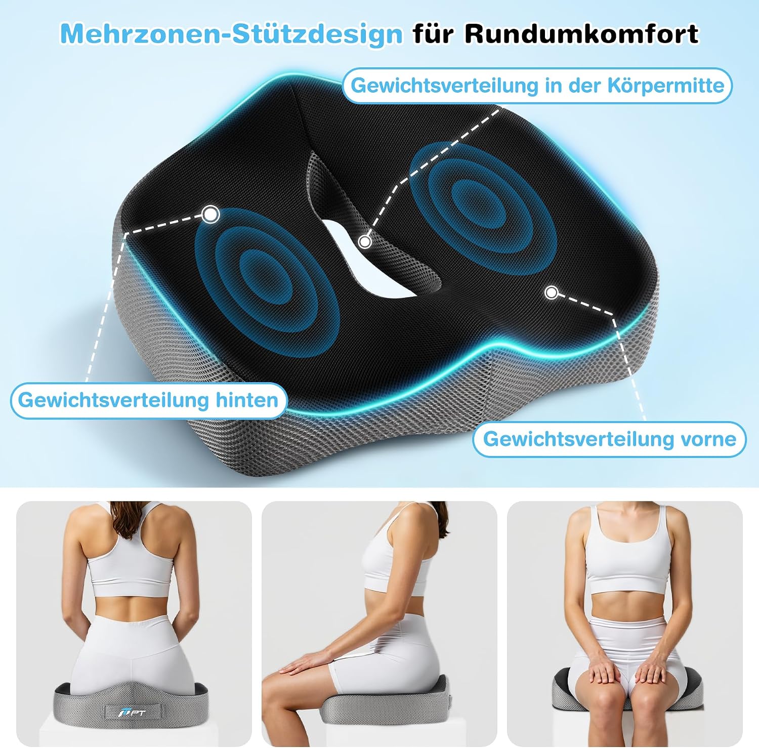 Zdravotní Ortopedický sedací polštář Pootack Hemeroid Ortopedický polštář